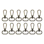 12 Pcs Swivel Clasp Hooks, 0.79" Purse Clasps Detachable for Bag Making, Bronze