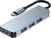 SWOOMEY 4-in-1 - Adapter 3.0 Splitter for Laptop 5gbps Data Transfer Speed Aluminum Alloy Computer Accessory
