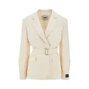 [MSGM] MSGM Belted canvas jacket Woman 42 42 White
