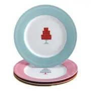 Cake Boss Serveware Dessert Plate Set, 4 Piece, Print