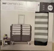 We R Memory Keepers 360 Degree Crafter’s Bag Rolling Portable, Gray/White, New