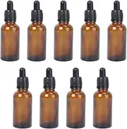 VINTORKY Refillable Amber Essential Oil Bottles with Droppers for DIY Blends Aromatherapy Travel Durable Empty Bottles for Perfumes and Liquids