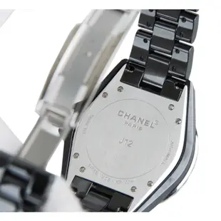 CHANEL J12陶瓷藍寶石鑽錶(黑)
