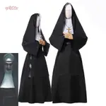 🐳大尾鱸鰻🐳書生漫  THE NUN 鬼修女 COS服裝 舞臺錶演萬聖節大碼修女服