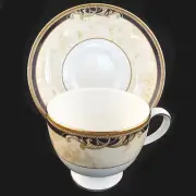 CORNUCOPIA Wedgwood Cup & Saucer Leigh shape NEW NEVER USED England BONE CHINA