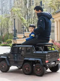 在飛比找樂天市場購物網優惠-奔馳兒童電動車四輪汽車帶遙控寶寶玩具可坐大人雙人越野大g童車