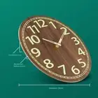 Silent Sweep Motion Stylish 30CM Luminous Wooden Wall Clock for Any Space