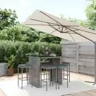 Outdoor Bar Set Outdoor Furniture Setting Table and Chairs Poly Rattan vidaXL