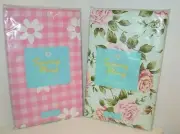 U PICK Vinyl Tablecloth SQUARE or Oblong Table Cover Flannel Back FLORAL Pink