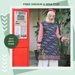 KEMEJA WIDI MOTIF 束腰上衣女式蠟染襯衫長袖 ORI ORIGINAL MODERN PREMIUM J