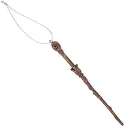 Cottage Garden Woodgrain Crown 6.25 inch Resin Collectible Witch Wizard Magic Wand Ornament