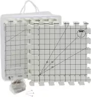 9 Extra Thick Blocking Board Mats for Knitting W/Grids, 200 T-Pins, 1 Storage Ba