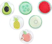 6Pcs Fruit Shape Eye Cooling Patches Eye Fatigue Relief Gel Masks for Hot Cold Therapy Adorable Designs Including Watermelon Lemon Avocado Pineapple