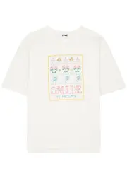 Ymc Jordan Embroidered Cotton T-shirt - White - Xxs (UK4 / Xxs) XXS (UK4 / XXS)