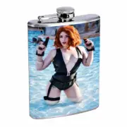 Cosplay Pin Up Girls D16 Flask 8oz Stainless Steel Hip Drinking Whiskey