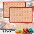 Macaron Baking Mats Non Stick Silicone Heat Resistant Oven Liner Sheet Reusable
