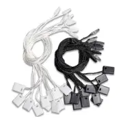 200 pcs 7" Hang Tag Tags Nylon String Snap Lock Pin Loop Fastener Hook Tie Lime