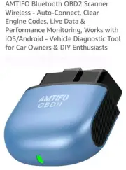 Bluetooth OBD2 Scanner Wireless - Auto-Connect, Clear Engine Codes, Live Data &