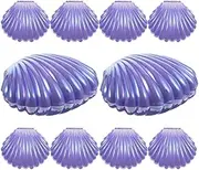 Homoyoyo Shells Candy Box Sea Shell Chocolate Box Party Favor for Jewelry Wedding Birthday Shower Decorations Purple 9.10X7.70X4.50CM