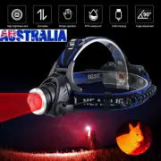 Red LED Hunting Headlamp Light Head Torch Lamp Work Flashlight Lamp Hog Coyotes
