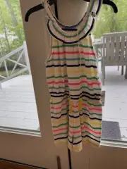 NEW Mini Boden Neon Striped Girl One Piece Romper (Size 3-4)
