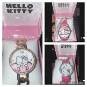 Sanrio Hello Kitty Rhinestone Jewel Watch Pink Band New in Box