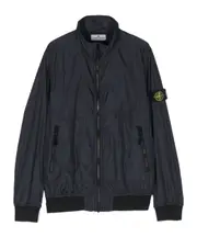 Stone Island Junior Compass-Badge Zipped Bomber Jacket 8Y,6Y,4Y,14Y,12Y,10Y blue