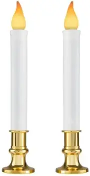 Tupkee Christmas LED Window Candles - Flickering Flameless, Set of 2
