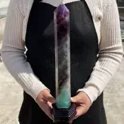 ALL 3.48LB natural fluorite quartz crystal obelisk wand point healing G5358