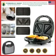 Premium 3-in-1 Electric Sandwich & Waffle Maker with Detachable Non-Stick Plates
