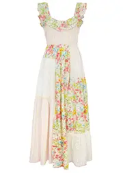 Bytimo Patchwork Cotton-blend Maxi Dress - White - S (UK8-10 / S) S (UK8-10 / S)
