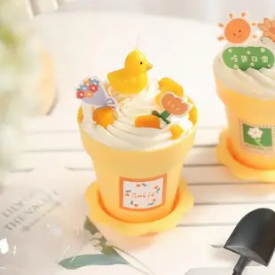 可愛盆栽慕斯蛋糕杯啵啵木糠杯甜品酸奶冰淇淋花盆塑料杯帶蓋帶鏟