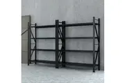 Giantz 4Mx2.4M Garage Shelving Warehouse Rack Black