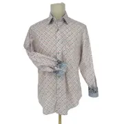 Robert Graham Woven Button Front Long Sleeve Shirt FRENZY Abstract Geometric M