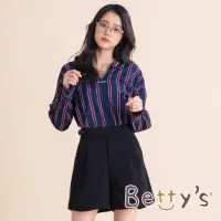 在飛比找momo購物網優惠-【betty’s 貝蒂思】質感厚雪紡西裝短褲(黑色)