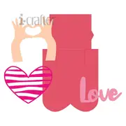 i-crafter Die Heart Hand Wiper Insert