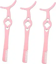 3Pcs Eyelash Tweezers Professional Lash Clamp with Comb for Easy Eyelash Extension and Curling Durable Cute Design for