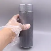 Pure 999 Fine Silver Drinking Cup Gray Zinc Alloy Surface Insulated Bottle