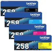 Brother TN-258 BK, C, M, Y Set of 4 Colour Laser Toners