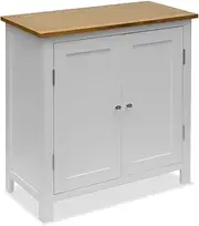 Modern Sideboard Buffet Cabinet, Storage Cabinet, Kitchen Island Multi-use Table with Wood Top for Kitchen Dining Room Entryway, White