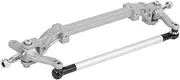 RC Truck Link Pole, No Power Front Axle Steering Rod Link Pole for Tamiya 1/14 Series Remote Control Tractor Truck Car (Silver)