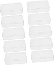 Gadpiparty 10pcs Box Transparent Boxes for Storage Playing Card Case Plastic Storage Container with Lid Transparent Trading Card Storage