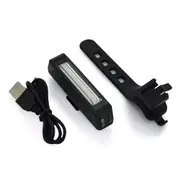 Set USB Rechargeable LED Bike Front Light headlight lamp Bar rear Tail Wide Beam