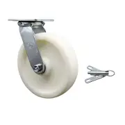 8 Inch Stainless Steel Nylon Swivel Caster with Ball Bearing and Swivel Lock SCC
