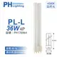 3入 【PHILIPS飛利浦】 PL-L 36W 840 冷白光 4P PH170064