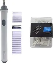 Electric Eraser Kit Includes 1 Electric Eraser + 90 Rubber (50 pcs 2.3mm & 40 pcs 5mm) for Artist Drawing, Painting, Sketching, Drafting, Architectural Plans, Arts and Crafts (White)