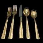 Reed & Barton Stainless Steel Silverware Gold Echo Service for 4 - 20 pieces