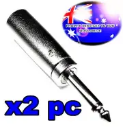 From OZ Quality 2PC 6.35mm 1/4" Male Mono to XLR 3Pin Male Adapter Connector FP