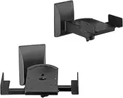 suptek Dual Side Clamping Bookshelf Speaker Wall Mounting Bracket for Large Surrounding Sound Speakers, Hold up to 25kgs Each Black SPM201