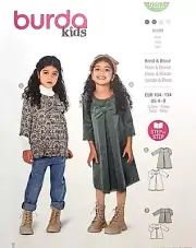 Burda 9252 Girls Dress & Top Size 4-9 Sewing Pattern NEW!